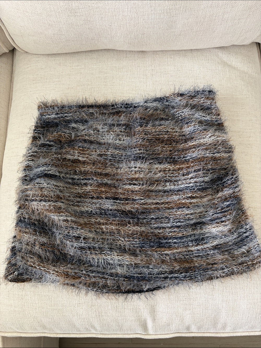 MakeMeChic Soft Fuzzy Mini Skirt SZ Large